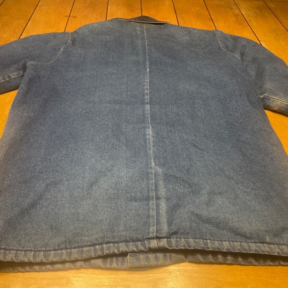 Vtg 80s Walls Blizzard Pruf USA Made Blanket Lined Denim Chore Barn Jacket Med - Picture 11 of 15